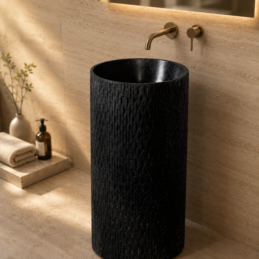 Liora Pedestal Basin (Black) | Premium Pedestal Basins