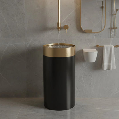 Elior Freestanding Pedestal Basin | Matte Finish Bathroom Sink | 16" × 16" × 33"