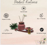 Mudrà Terra Set (Sahasyà Reed Diffuser, Sujà Candle with Etagere Engraved Tray)