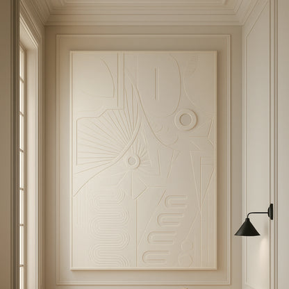 Avure Premium Designer Wall Mural Art | 6ft x 4ft Engineered Stone Panel | Handcrafted Abstract Design for Entryway, Foyer & Living Room | Statement Wall Décor |