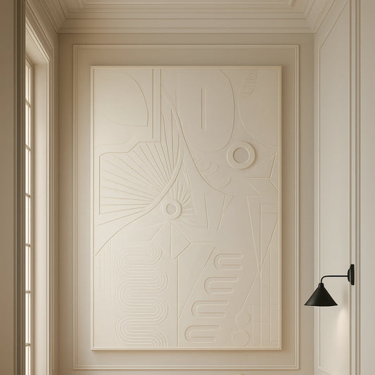 Avure Premium Designer Wall Mural Art | 6ft x 4ft Engineered Stone Panel | Handcrafted Abstract Design for Entryway, Foyer & Living Room | Statement Wall Décor |