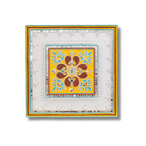 Ankaayà – Handcrafted Lippan Art Mural | Ready-to-Hang Wall Décor (2ft x 2ft)