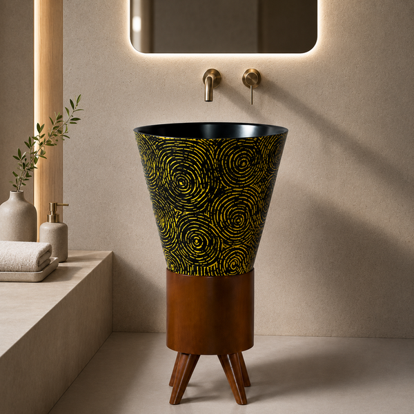 Rovan Pedestal Basin (Black) | Premium Pedestal Basins